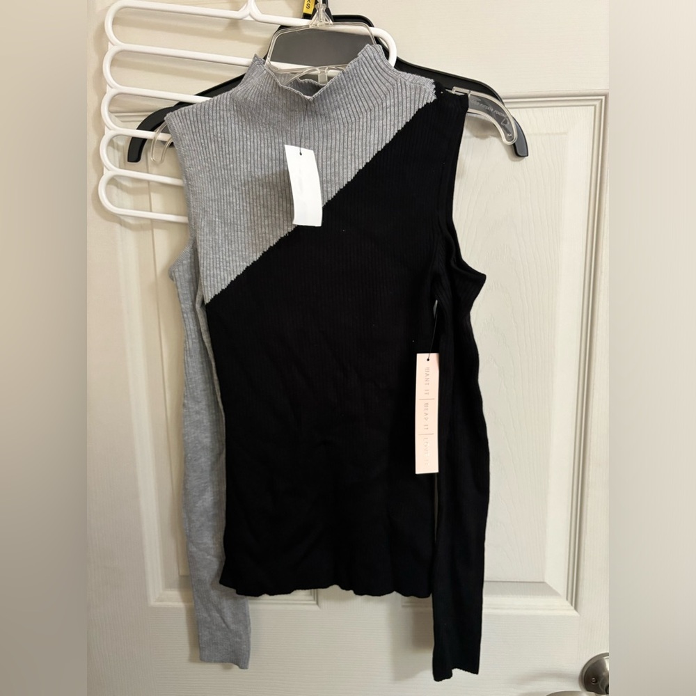 🔥5/$25🔥 Women’s Open Shoulder Long Sleeve Tops, Tight Fit & Ribbed Design